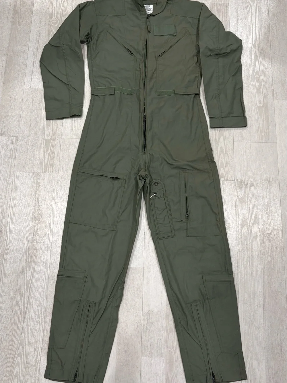 Vintage Propper Men’s CWU-27/P Nomex Flight Suit 40L Green Military Coveralls
